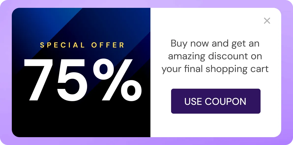 Coupon pop-up